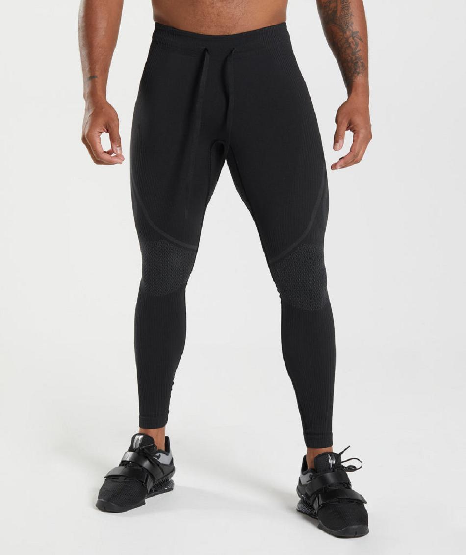 Mallas Gymshark 315 Seamless Hombre Negras Gris | CO 3957LIS